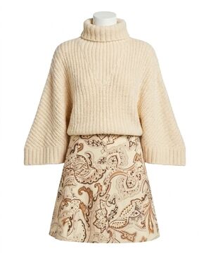 NEW MARIE OLIVER annika popover sweater in ivory